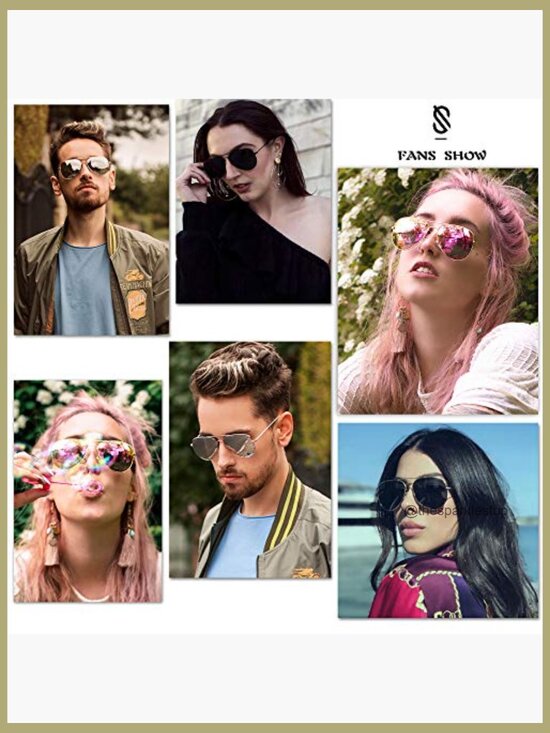 Polarized Aviator Sunglasses with Metal Frames main image 7